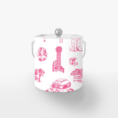 Ice Bucket Pink / Silver Dallas Toile Ice Bucket dombezalergii