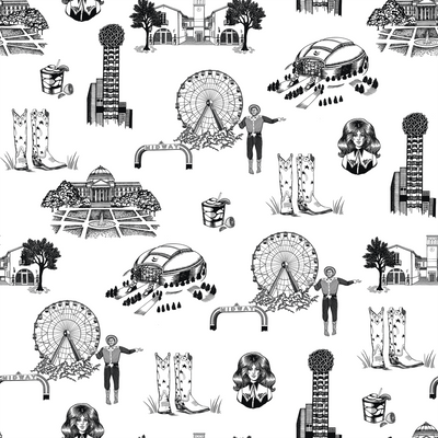 Peel & Stick Wallpaper Black / 24"x 48" Dallas Toile Peel & Stick Wallpaper dombezalergii