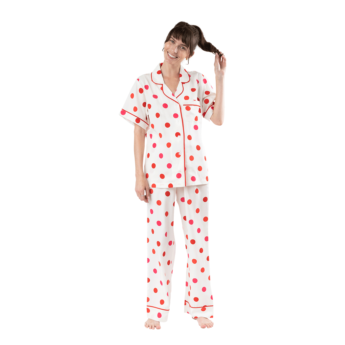 Pajama Set Dots Pajama Pants Set dombezalergii