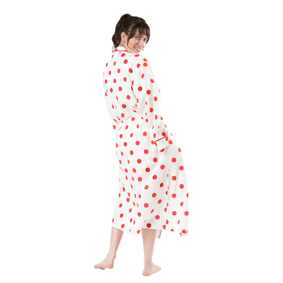 Robe Dots Robe White/Red dombezalergii