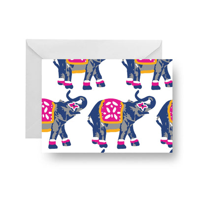 Folded Notecard Elephants Folded Notecard