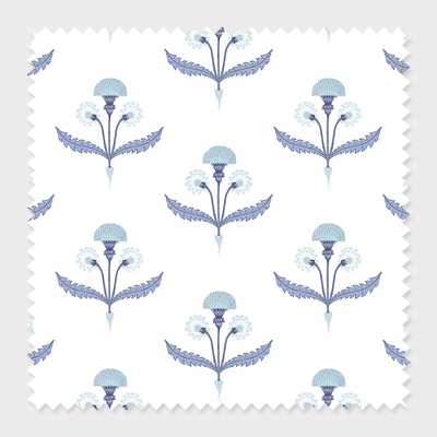 Fabric Cotton Twill / By The Yard / Blue Fine and Dandy Fabric dombezalergii