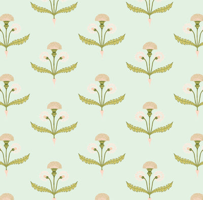 Peel & Stick Wallpaper Mint / 24"x 48" Fine and Dandy Peel & Stick Wallpaper dombezalergii