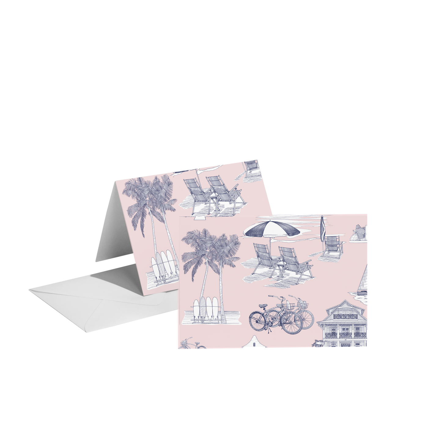 Folded Notecard Florida Toile Folded Notecard dombezalergii