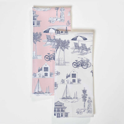 Tea Towel Florida Toile Tea Towel Set dombezalergii