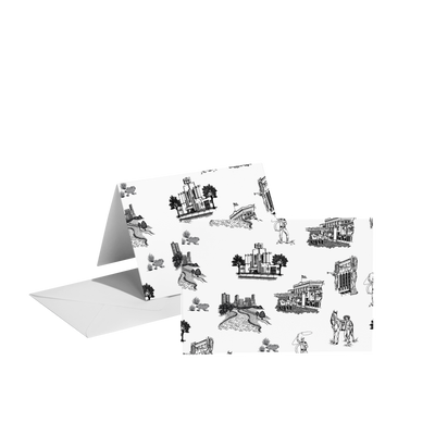 Folded Notecard Fort Worth Toile Folded Notecard Set dombezalergii