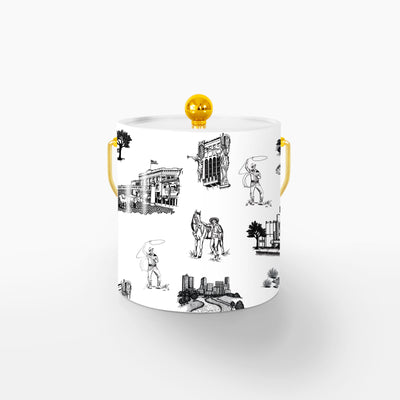 Ice Bucket Black / Gold Fort Worth Toile Ice Bucket dombezalergii