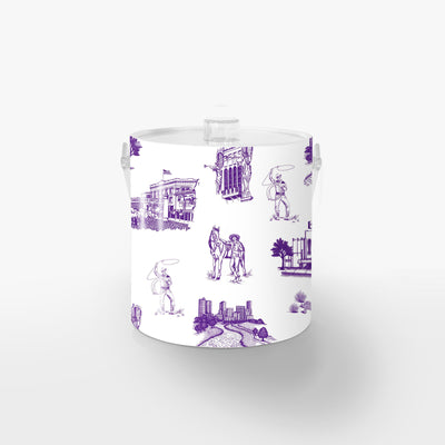 Ice Bucket Purple / Lucite Fort Worth Toile Ice Bucket dombezalergii