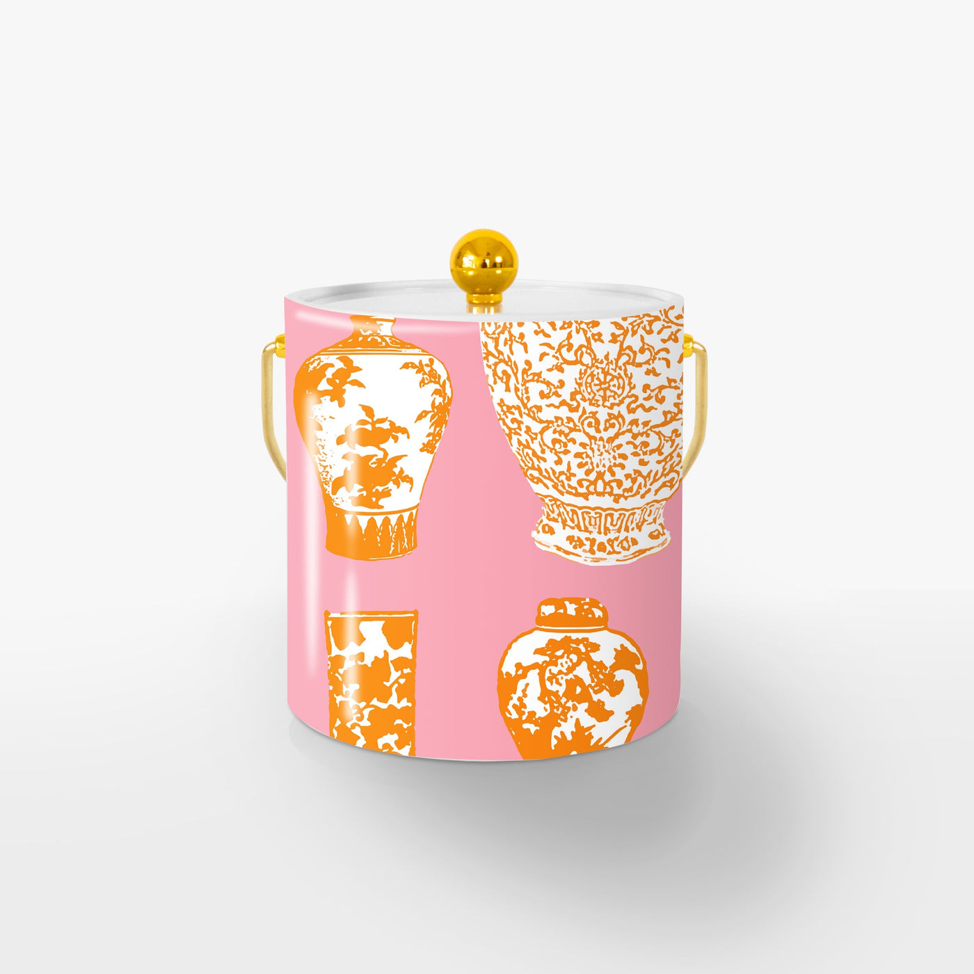 Ice Bucket Pink Orange / Gold Ginger Jars Ice Bucket dombezalergii