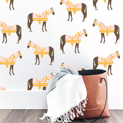Peel & Stick Wallpaper Horse & Tassel Peel & Stick Wallpaper dombezalergii