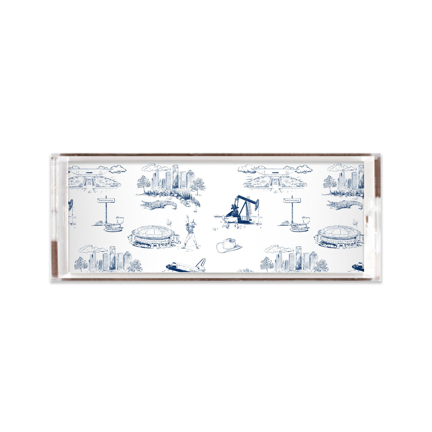 Lucite Trays 11x4 / Navy Houston Toile Lucite Tray dombezalergii