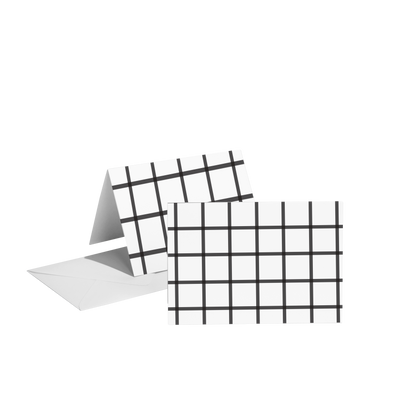 Folded Notecard Black In Check Folded Notecard Set dombezalergii