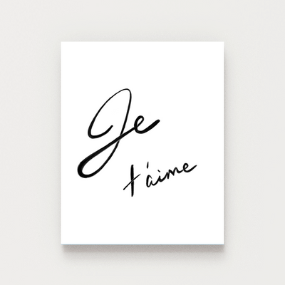 Gallery Print Print / 5x7 / Black Je t'aime Gallery Print dombezalergii