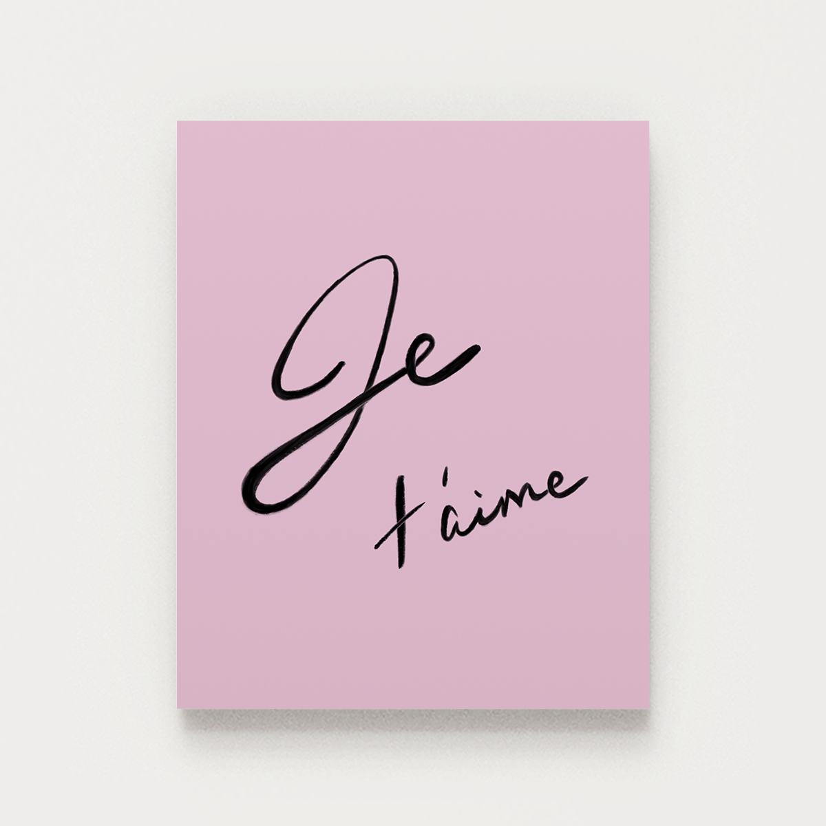 Gallery Print Print / 5x7 / Pink Je t'aime Gallery Print dombezalergii