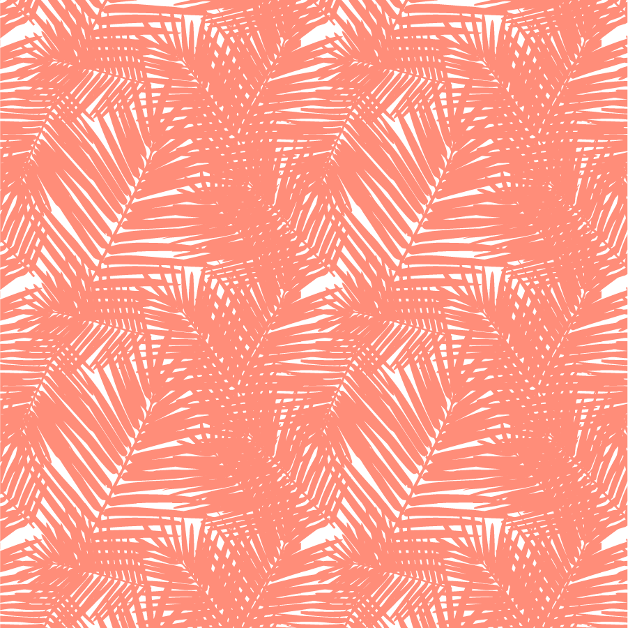 Peel & Stick Wallpaper Coral / 24"x 48" Jungle Leaves Peel & Stick Wallpaper dombezalergii