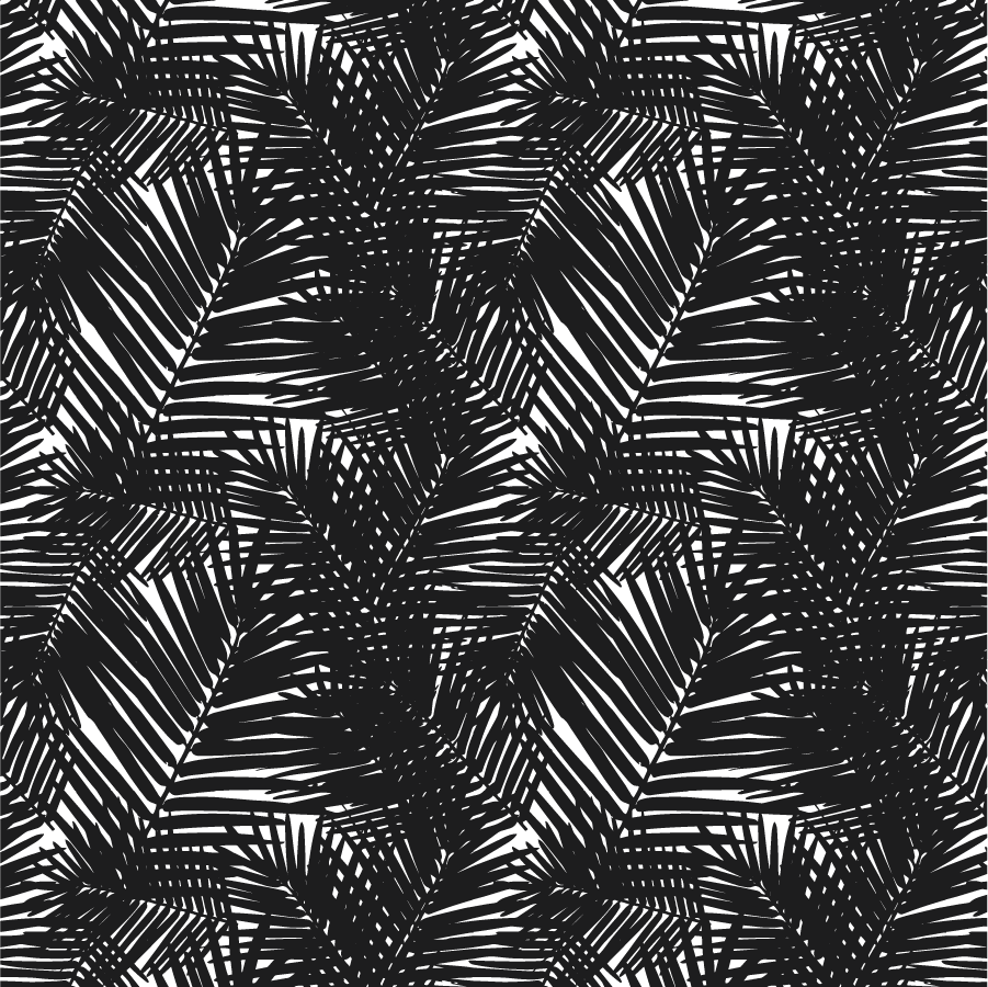 Wallpaper Double Roll / Black Jungle Leaves Wallpaper dombezalergii