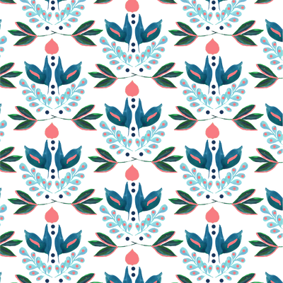 Peel & Stick Wallpaper Blue / 24"x 48" Lotus Peel & Stick Wallpaper dombezalergii