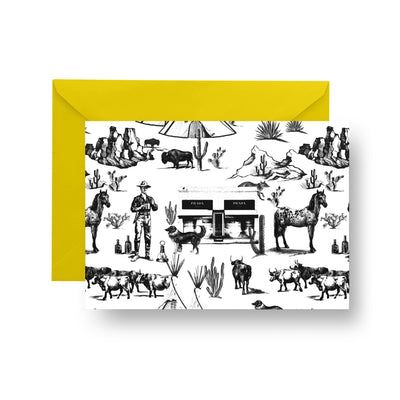 Folded Notecard Black Marfa Folded Notecard Set dombezalergii