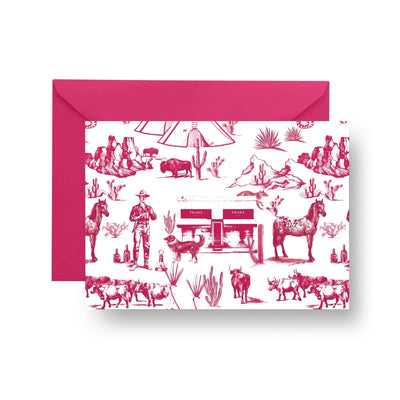 Folded Notecard Pink Marfa Folded Notecard Set dombezalergii