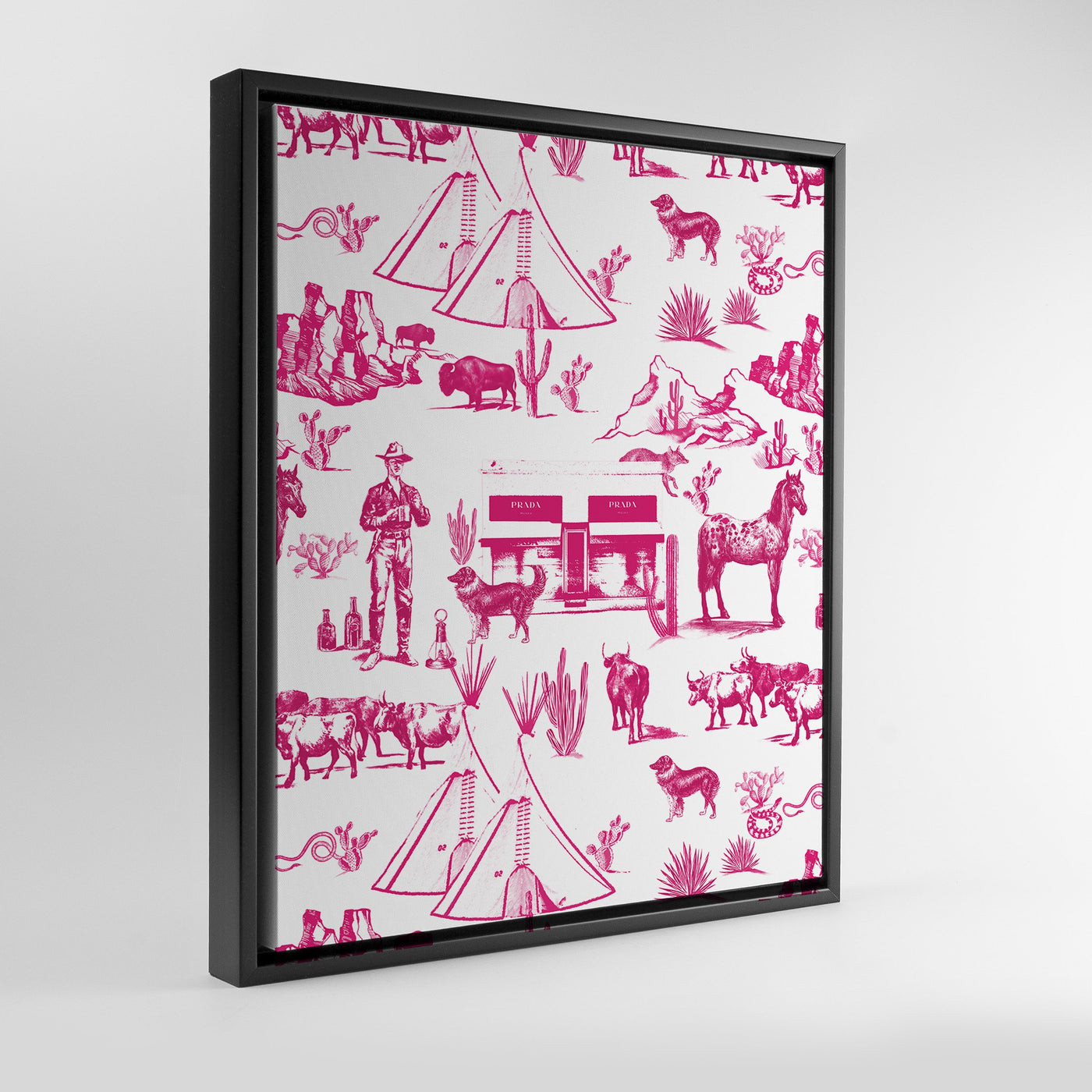 Gallery Prints Pink / 8x10 / Black Marfa Toile Canvas dombezalergii
