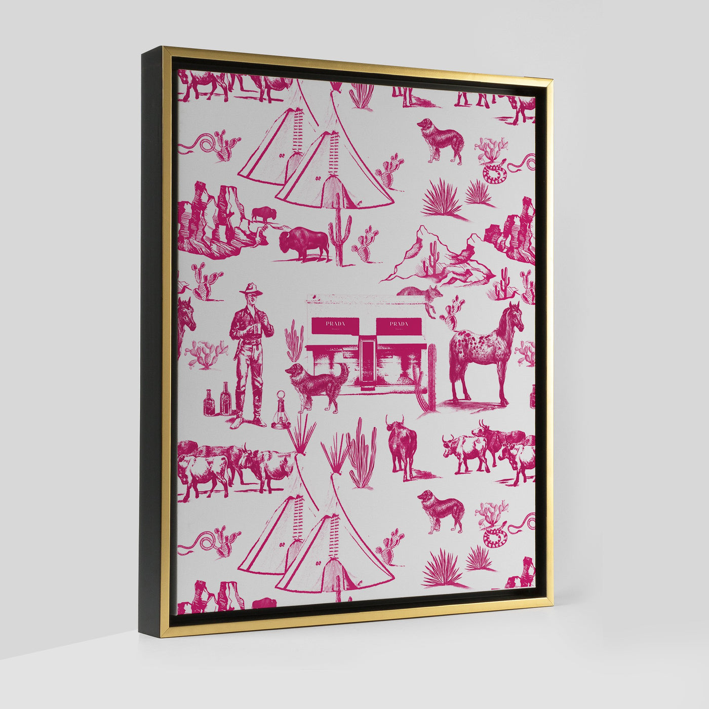 Gallery Prints Pink / 8x10 / Gold Marfa Toile Canvas dombezalergii