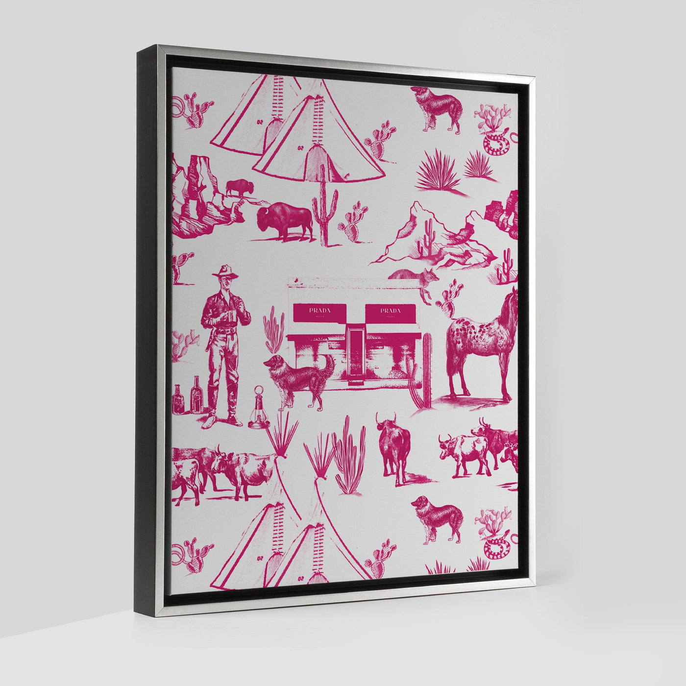 Gallery Prints Pink / 8x10 / Silver Marfa Toile Canvas dombezalergii