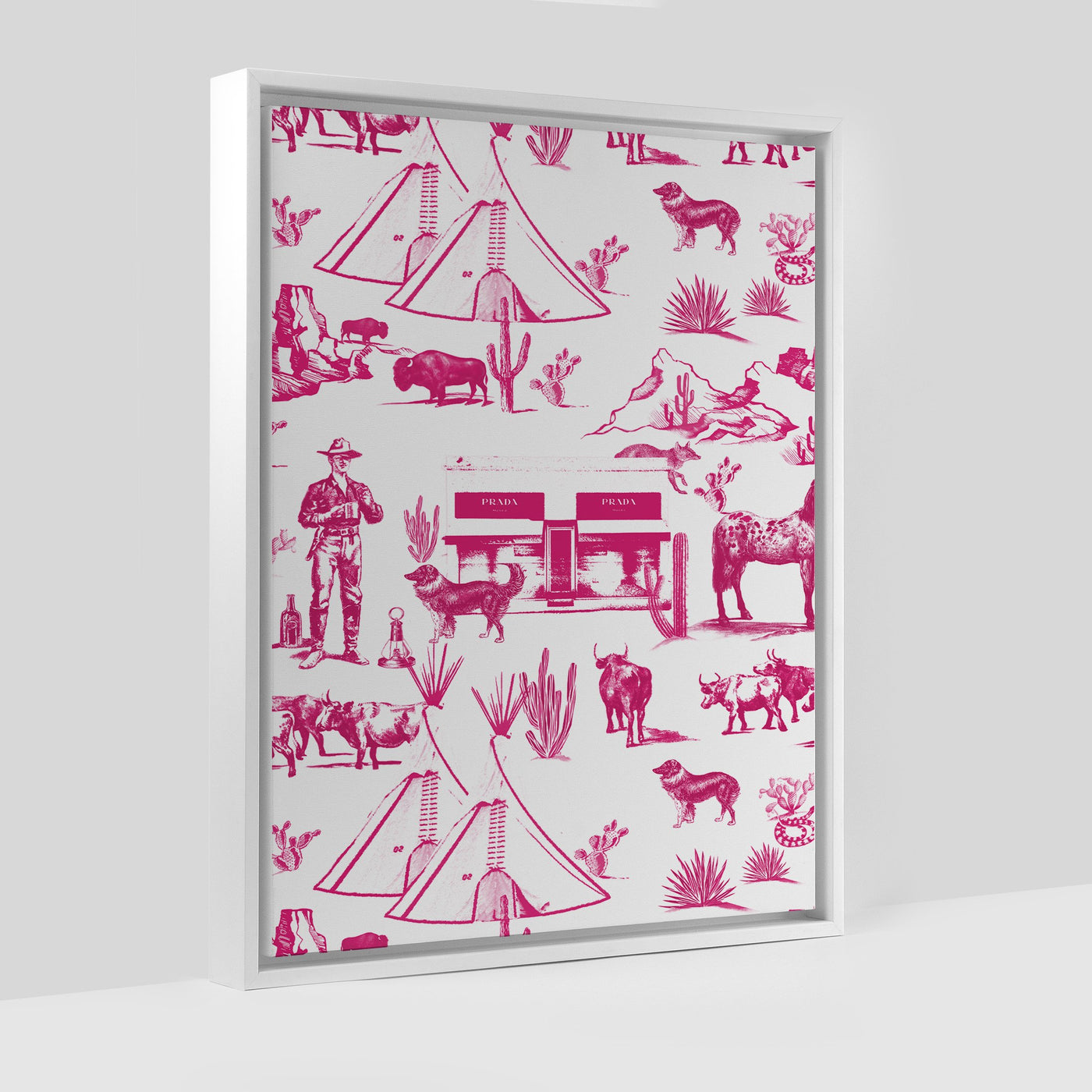 Gallery Prints Pink / 8x10 / White Marfa Toile Canvas dombezalergii