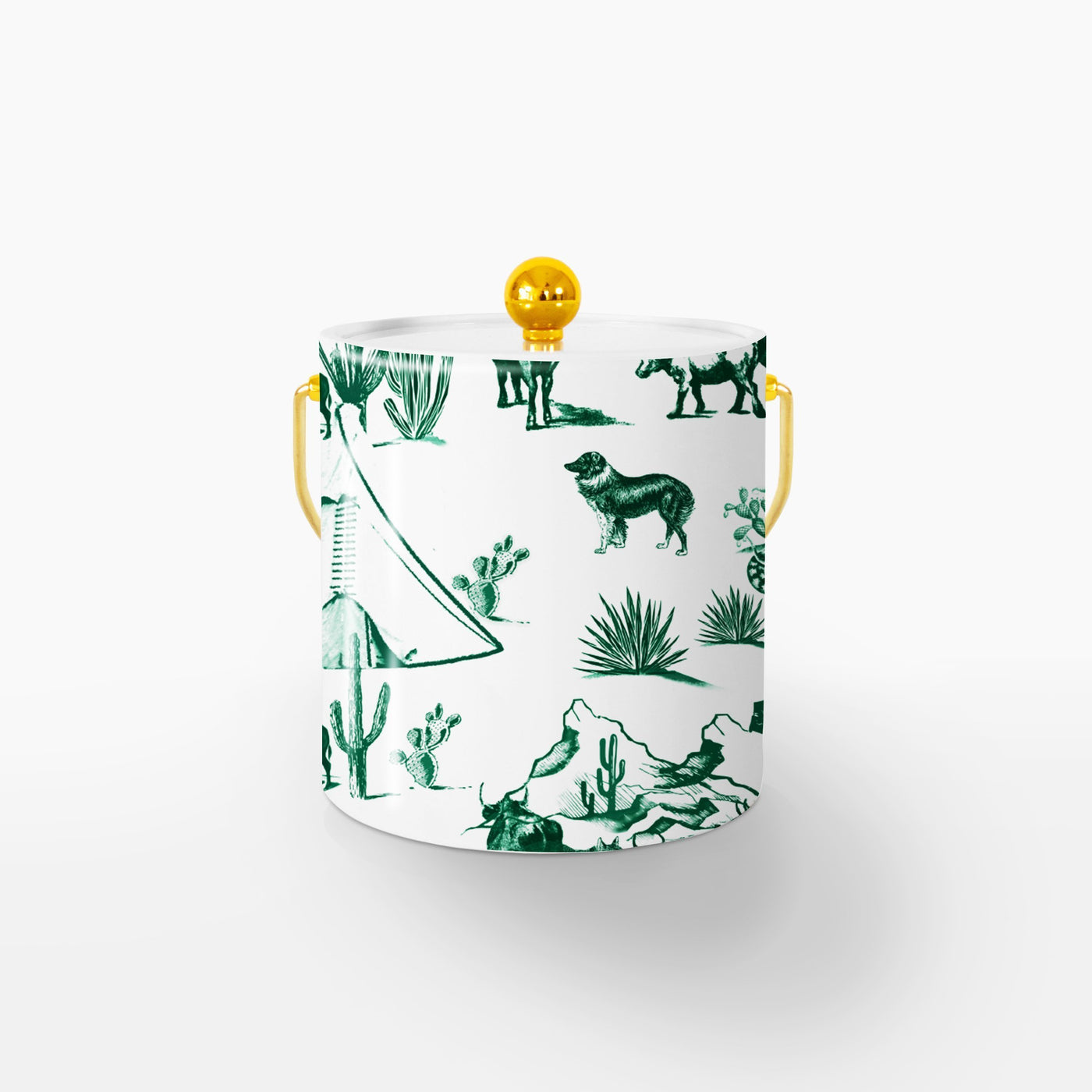 Ice Bucket Hunter / Gold Marfa Toile Ice Bucket#color_hunter dombezalergii