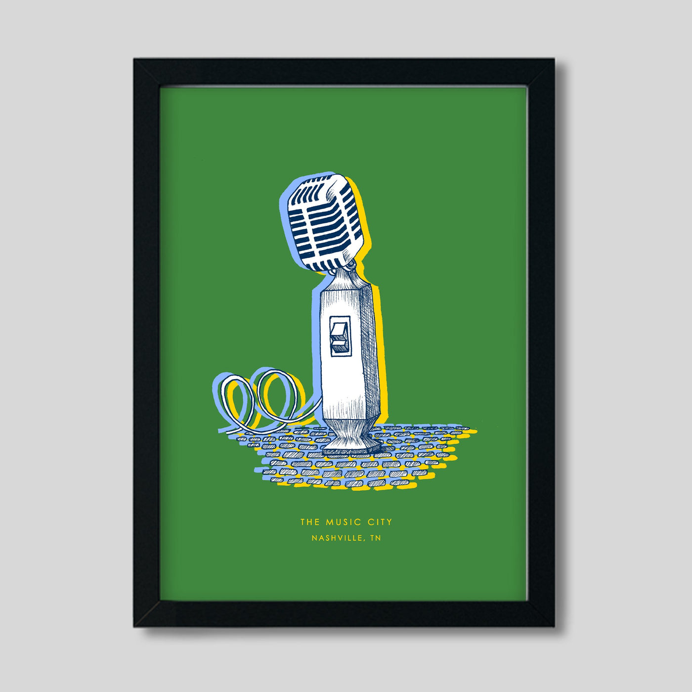 Nashville Microphone Print dombezalergii