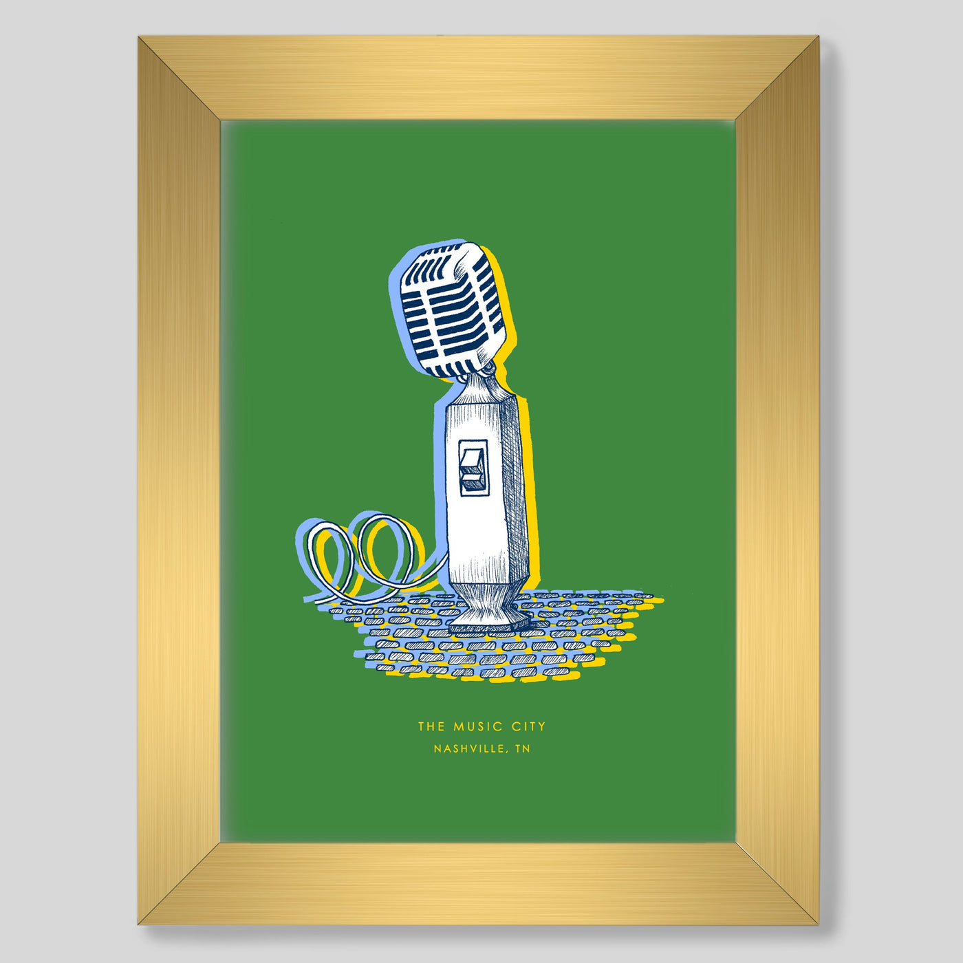 Nashville Microphone Print dombezalergii