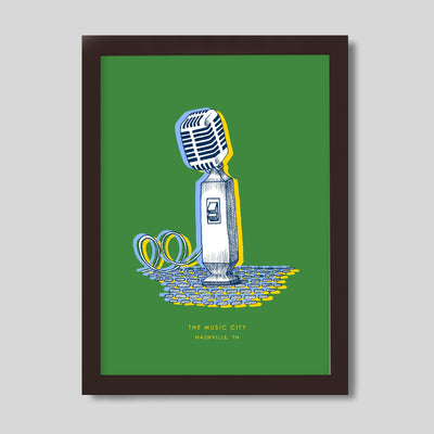 Nashville Microphone Print dombezalergii