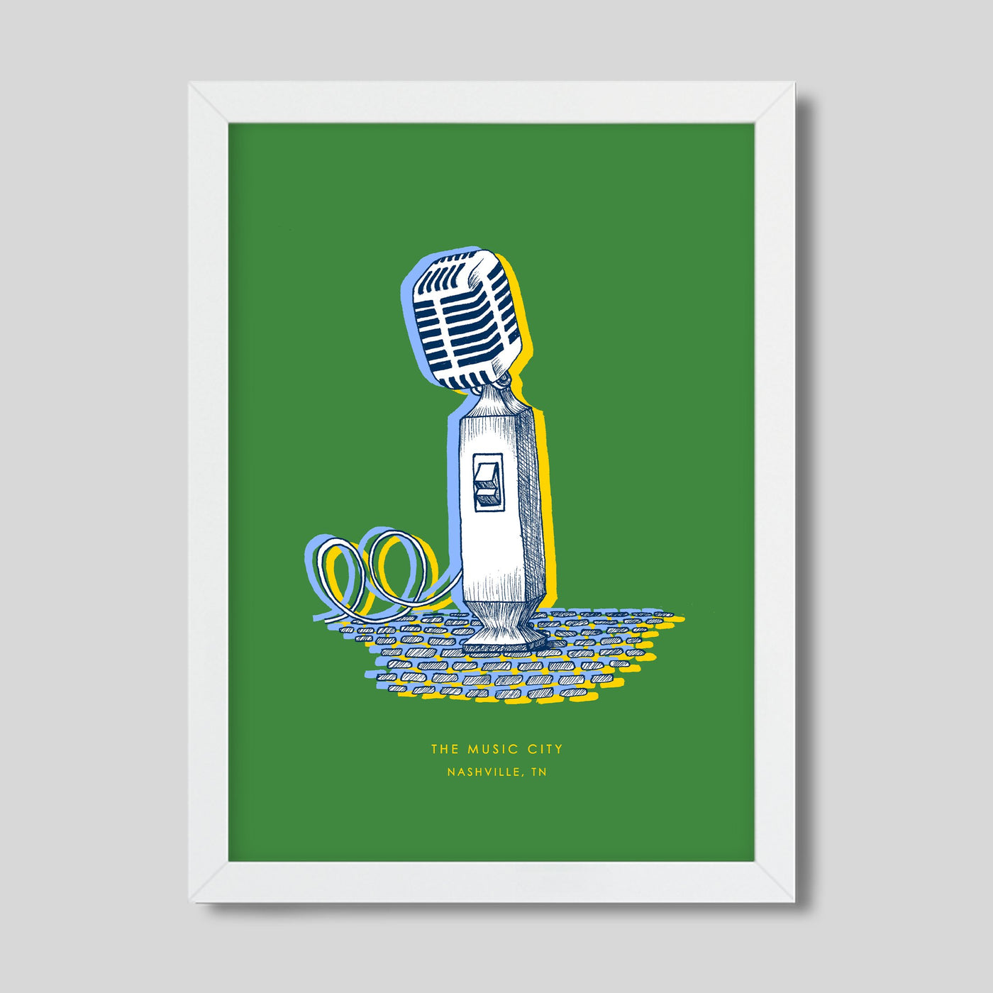 Nashville Microphone Print dombezalergii