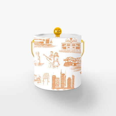 Ice Bucket Apricot / Gold Nashville Toile Ice Bucket dombezalergii