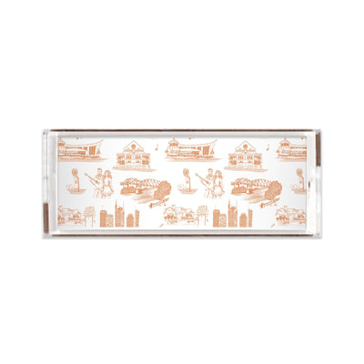 Lucite Trays Apricot / 11x4 Nashville Toile Lucite Tray dombezalergii