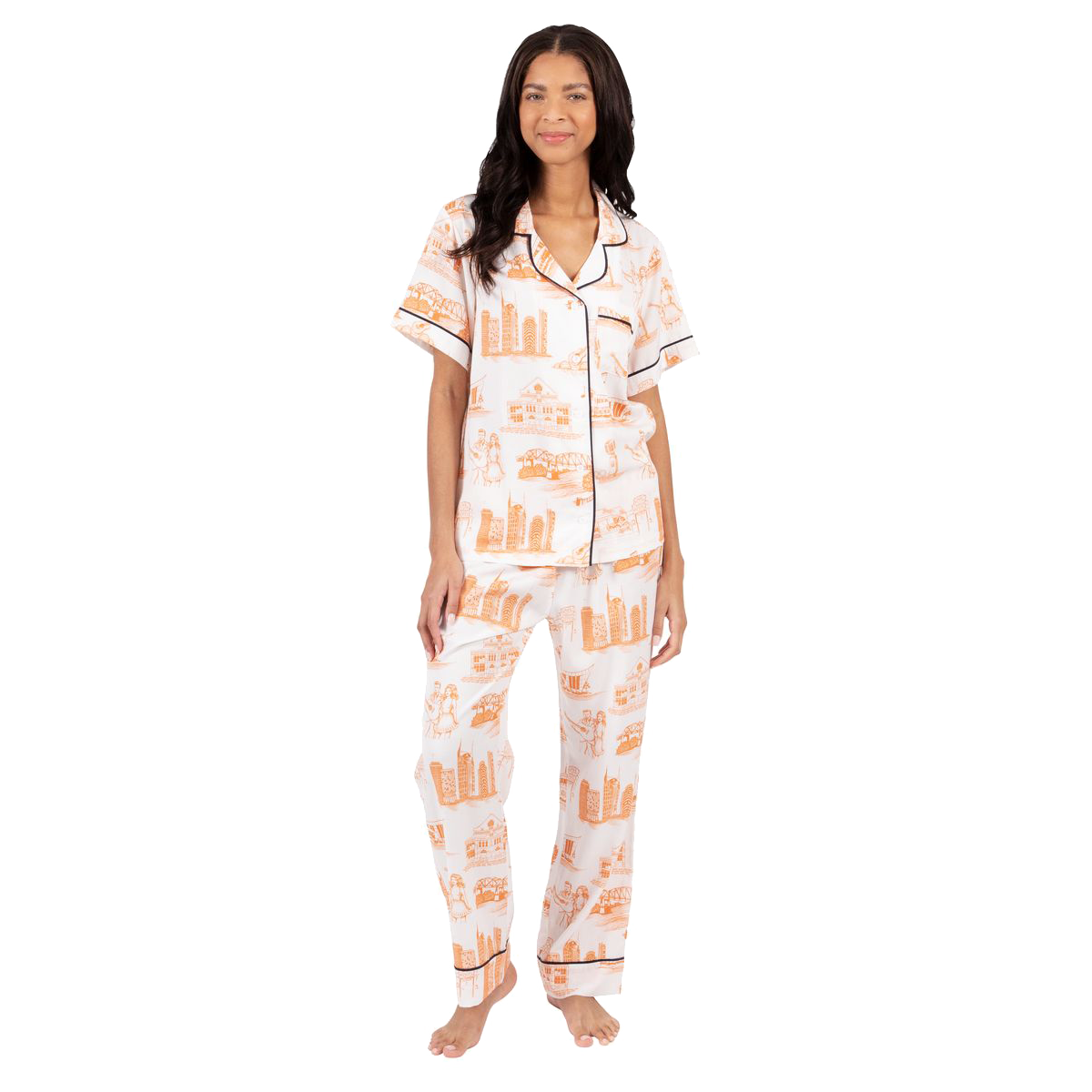 Pajama Set XS / Apricot Nashville Toile Pajama Pants Set dombezalergii