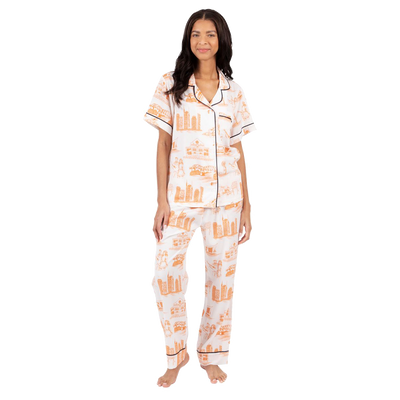 Pajama Set XS / Apricot Nashville Toile Pajama Pants Set dombezalergii