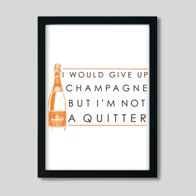 Gallery Prints Never Quit Champagne Print dombezalergii