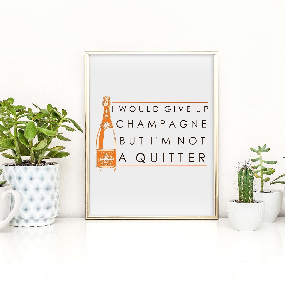 Gallery Prints Never Quit Champagne Print dombezalergii