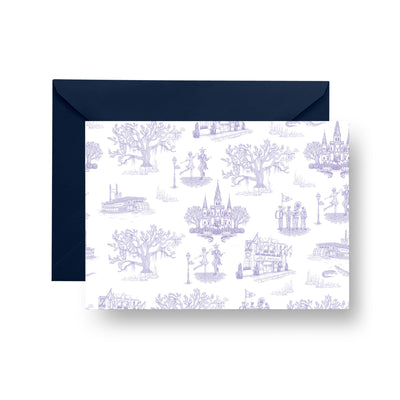 Folded Notecard Lavender New Orleans Folded Notecard Set dombezalergii