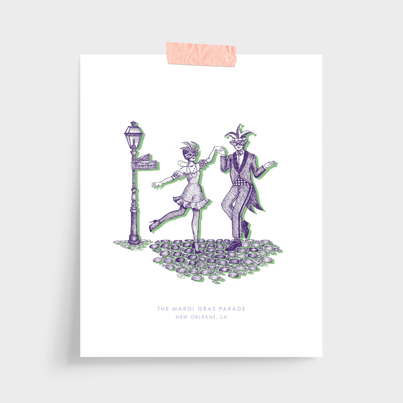 New Orleans Mardi Gras Print dombezalergii