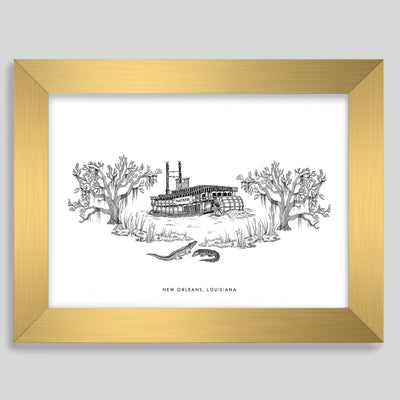 New Orleans Steamboat Print dombezalergii