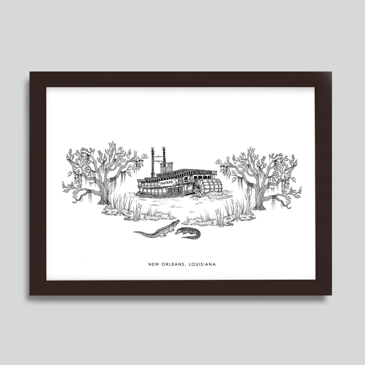 New Orleans Steamboat Print dombezalergii