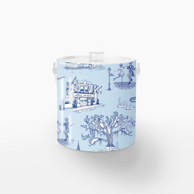 Ice Bucket Blue Navy / Lucite New Orleans Toile Ice Bucket dombezalergii