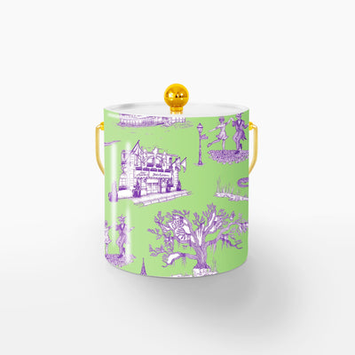 Ice Bucket Green Lavender / Gold New Orleans Toile Ice Bucket dombezalergii