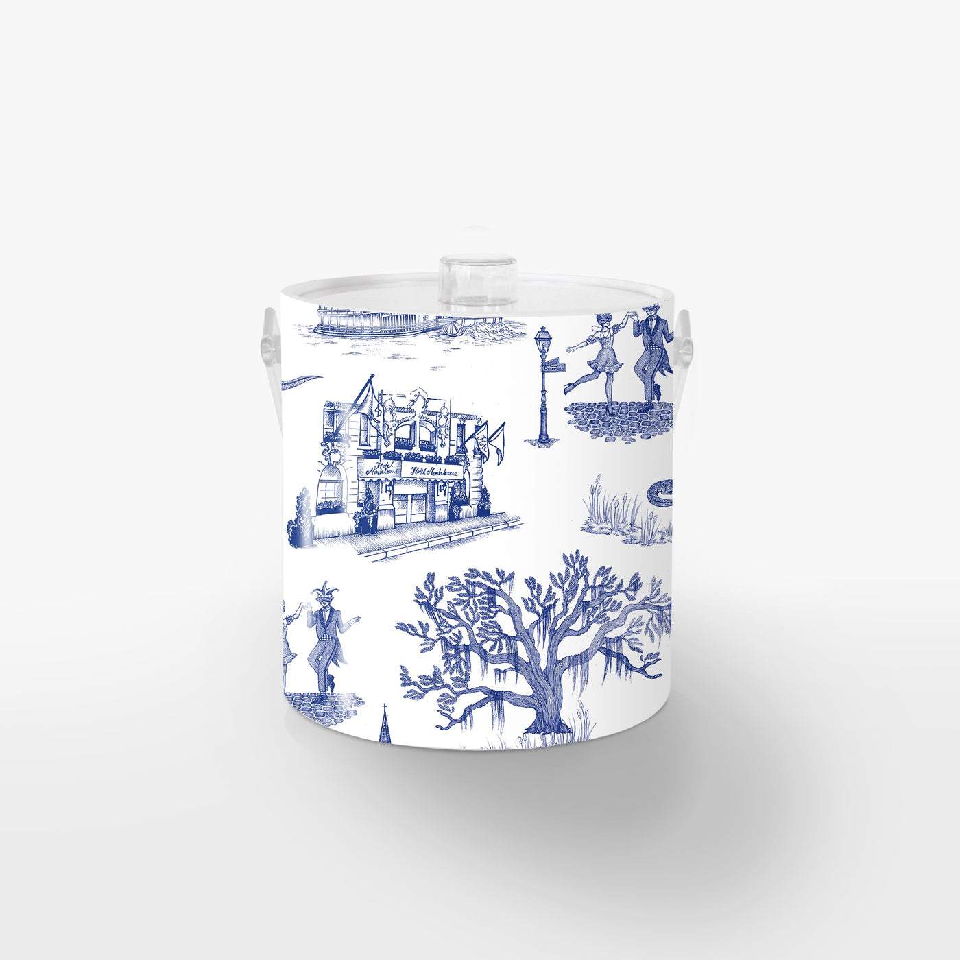 Ice Bucket Navy / Lucite New Orleans Toile Ice Bucket dombezalergii