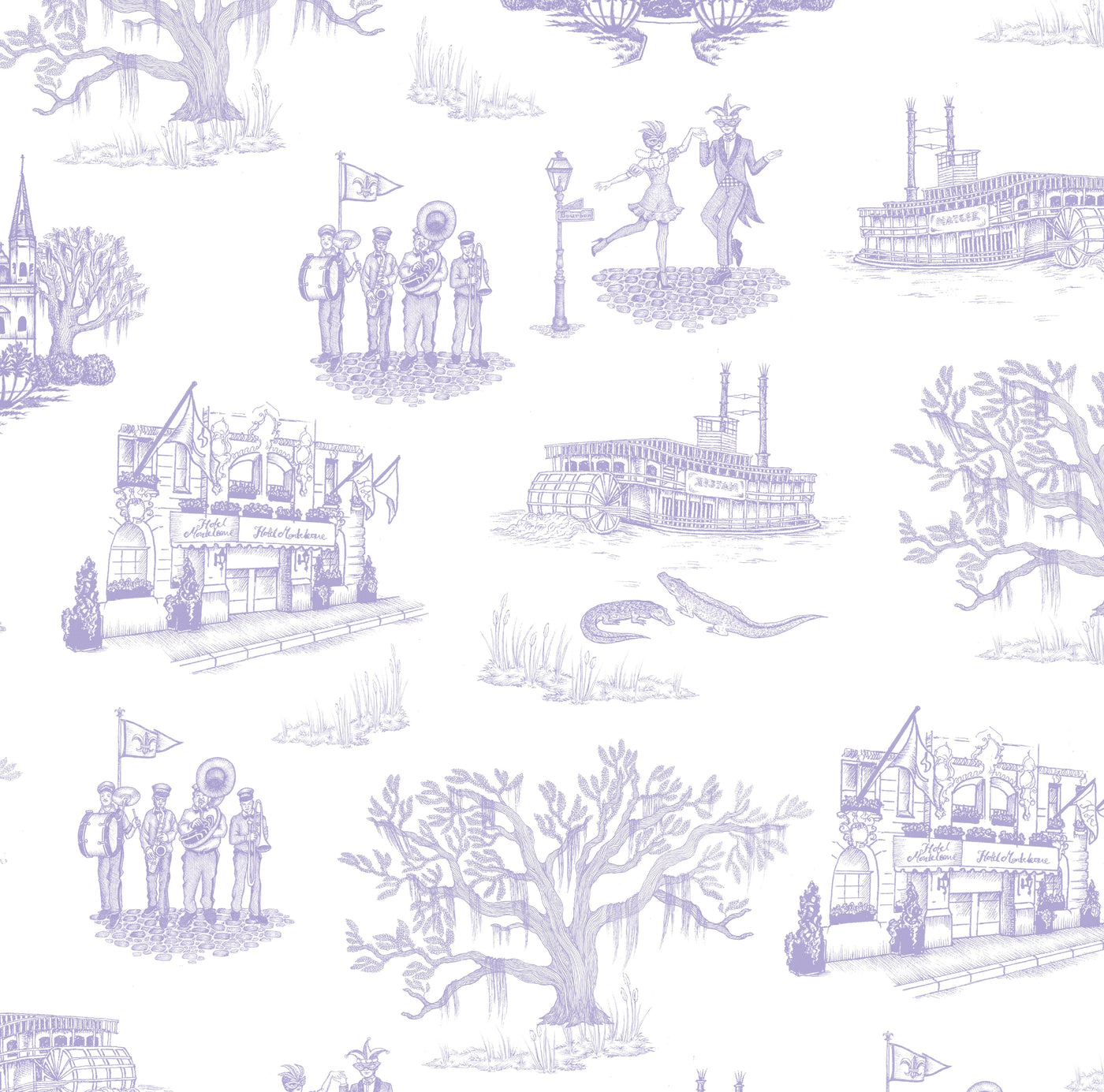 New Orleans Toile Peel & Stick Wallpaper dombezalergii