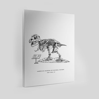 Gallery Prints Black Frame Canvas / 8x10 / Unframed New York Dinosaur Print dombezalergii