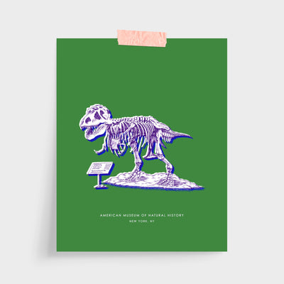 Gallery Prints Green Print / 5x7 / Unframed New York Dinosaur Print dombezalergii