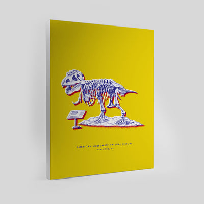 Gallery Prints Yellow Canvas / 8x10 / Unframed New York Dinosaur Print dombezalergii