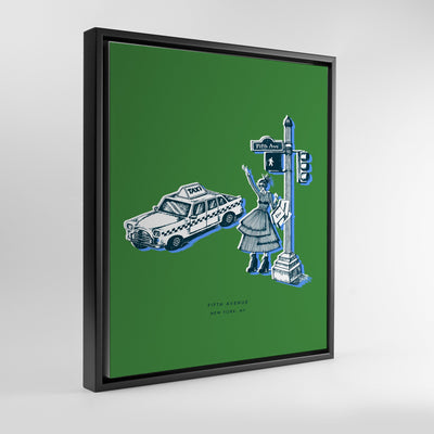 Gallery Prints Green Canvas / 8x10 / Black Frame New York Fifth Avenue Print dombezalergii